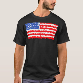 Amerikanische Flagge 4 T-Shirt