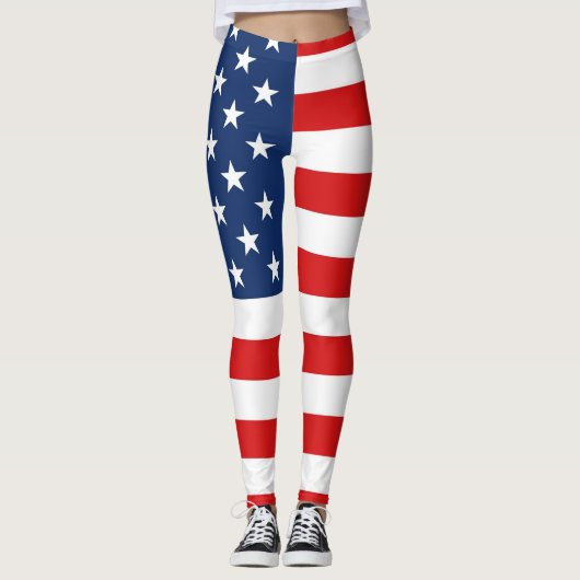 Amerikanische Flagge 4. von Juli-Leggings Leggings (Vorderseite)