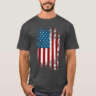 Amerikanische Flagge abgenutzt T-Shirt