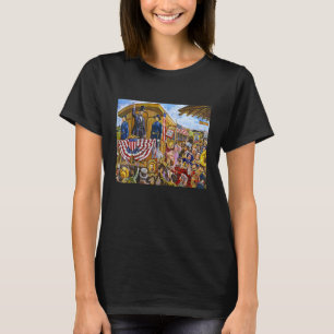 Amerikanische Flagge Abraham Lincoln 4. Juli Meric T-Shirt