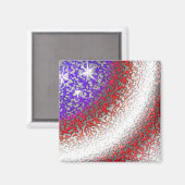 Amerikanische Flagge Abstrakt Magnet (Vorderseite/Rückseite)