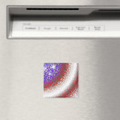 Amerikanische Flagge Abstrakt Magnet (In Situ (Geschirrspüler))