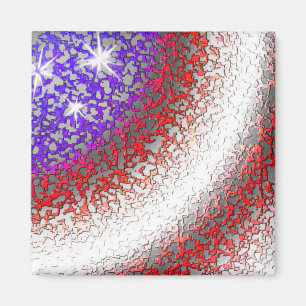 Amerikanische Flagge Abstrakt Magnet