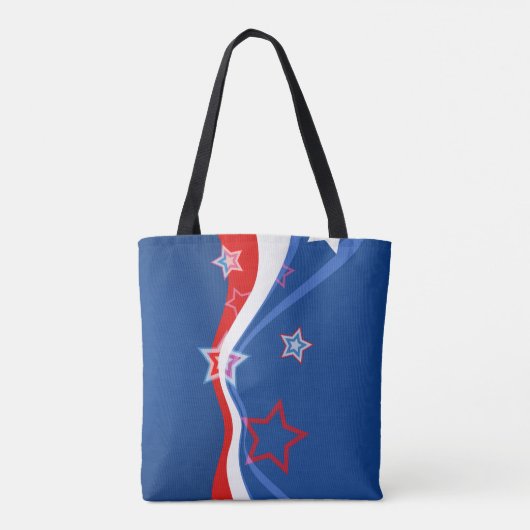 Amerikanische Flagge abstrakt modernes Design Tasche (Rückseite)