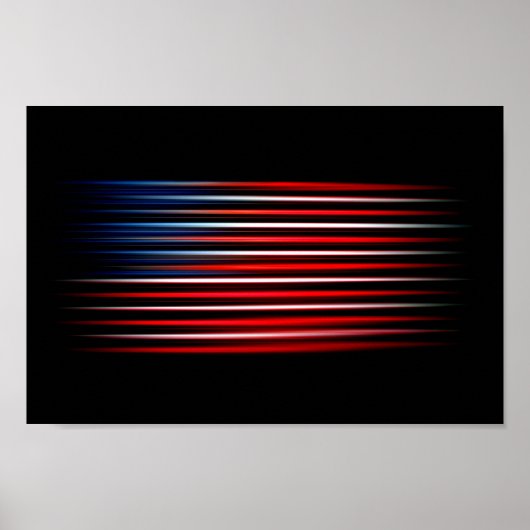 Amerikanische Flagge Abstrakt Poster (Vorne)