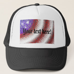 Amerikanische Flagge Abstrakt Truckerkappe