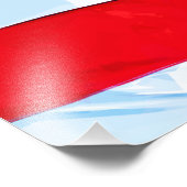 Amerikanische Flagge Abstrakter Impressionismus Fotodruck (Ecke)