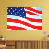 Amerikanische Flagge Abstrakter Impressionismus Leinwanddruck (Insitu (Wohnzimmer))