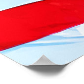 Amerikanische Flagge Abstrakter Impressionismus Poster (Ecke)