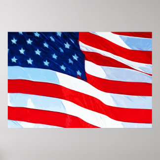 Amerikanische Flagge Abstrakter Impressionismus Poster