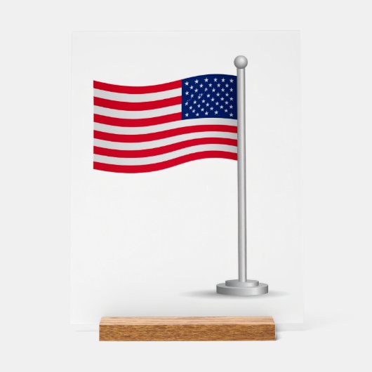 amerikanische Flagge Acrylschild (Vorderseite)
