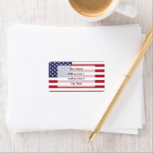 Amerikanische Flagge Adressaufkleber (Insitu)