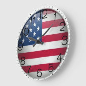 Amerikanische Flagge Akrylwall-Uhr Große Wanduhr (Winkel)