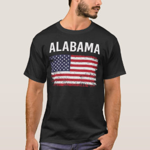 Amerikanische Flagge Alabama T-Shirt