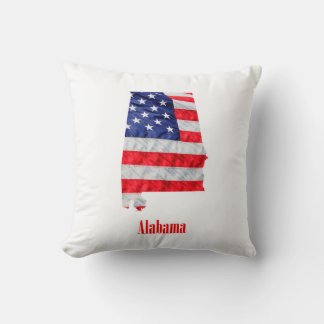 Amerikanische Flagge Alabama Vereinigte Staaten Kissen