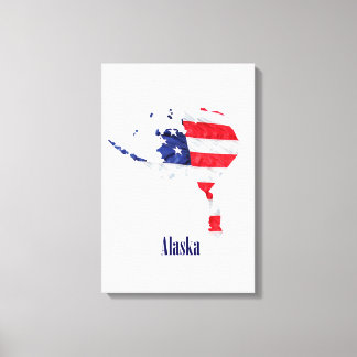 Amerikanische Flagge Alaska Vereinigte Staaten Leinwanddruck