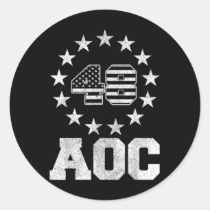 Amerikanische Flagge Alexandria für den Präsidente Runder Aufkleber
