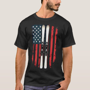 Amerikanische Flagge Alpiner Skifahrer _2 T-Shirt