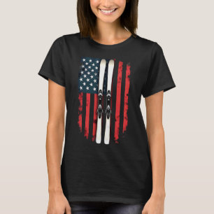 Amerikanische Flagge Alpiner Skifahrer _2 T-Shirt