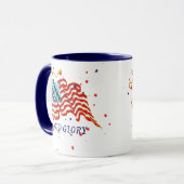 Amerikanische Flagge, alter Ruhm Tasse (Vorderseite Links)