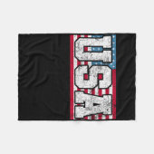 Amerikanische Flagge am 4. Juli Fleecedecke (Vorderseite (Horizontal))