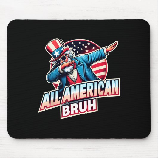 Amerikanische Flagge am 4. Juli Mousepad (Vorne)