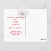 Amerikanische Flagge am 4. Juli Postkarte (Rückseite)