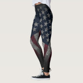 Amerikanische Flagge, Amerika, Patriotik, Alte Her Leggings (Links)