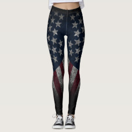 Amerikanische Flagge, Amerika, Patriotik, Alte Her Leggings