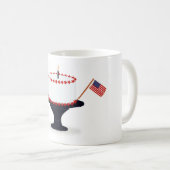 Amerikanische Flagge Amerikanische Unabhängigkeits Kaffeetasse (VorderseiteRechts)