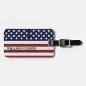 Amerikanische Flagge - amerikanisches Muster Gepäckanhänger (Vorderseite horizontal)