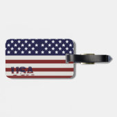 Amerikanische Flagge - amerikanisches Muster Gepäckanhänger (Rückseite horizontal)