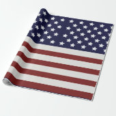 Amerikanische Flagge - amerikanisches Muster Geschenkpapier (Ungerollt)