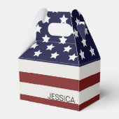 Amerikanische Flagge - amerikanisches Muster Geschenkschachtel (Rückseite)