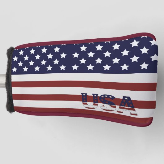 Amerikanische Flagge - amerikanisches Muster Golf Headcover (Vorderseite)