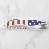 Amerikanische Flagge - amerikanisches Muster Kellnermesser (Rückseite)