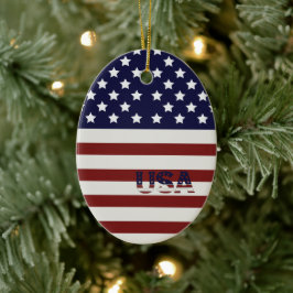 Amerikanische Flagge - amerikanisches Muster Keramik Ornament