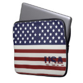 Amerikanische Flagge - amerikanisches Muster Laptopschutzhülle (Vorderseite Links)