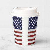 Amerikanische Flagge - amerikanisches Muster Pappbecher (Rechts)
