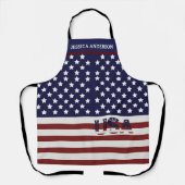 Amerikanische Flagge - amerikanisches Muster Schürze (Vorderseite)