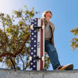 Amerikanische Flagge - amerikanisches Muster Skateboard
