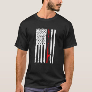 Amerikanische Flagge Angeln Väter Unabhängigkeitst T-Shirt