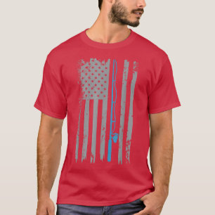 Amerikanische Flagge Angeln Vintage Amerikanische T-Shirt