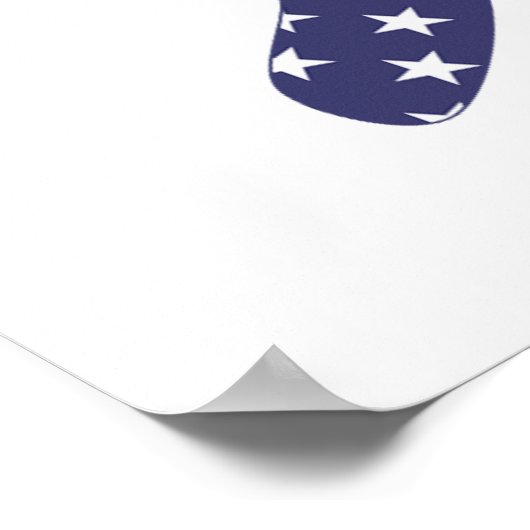 Amerikanische Flagge | Ankündigung eines Golfturni Poster (Ecke)