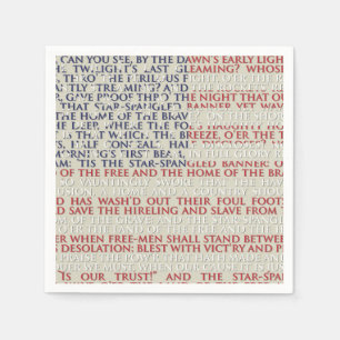 Amerikanische Flagge / Anthem Patriotic 4. Juli Serviette