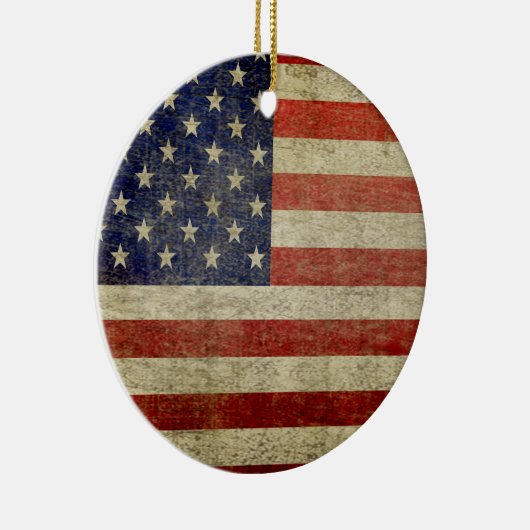 Amerikanische Flagge - Antike - Not beenden Keramik Ornament (Rechts)