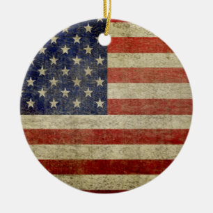 Amerikanische Flagge - Antike - Not beenden Keramik Ornament