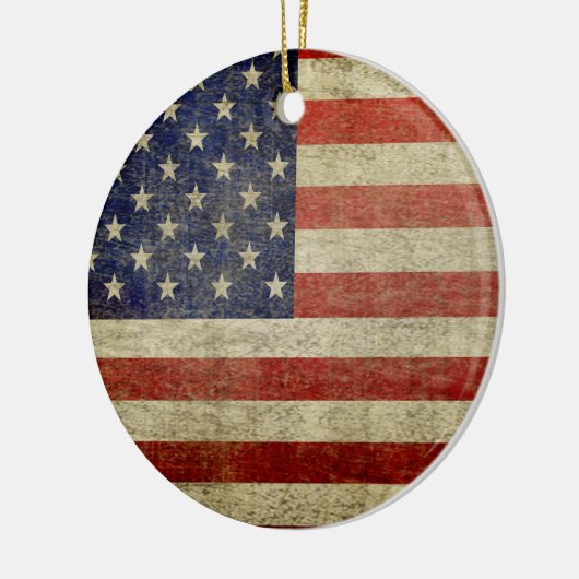 Amerikanische Flagge - Antike - Not beenden Keramik Ornament (Links)