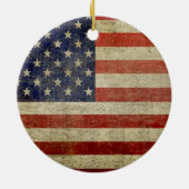 Amerikanische Flagge - Antike - Not beenden Keramik Ornament (Hinten)