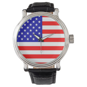 Amerikanische Flagge Armbanduhr